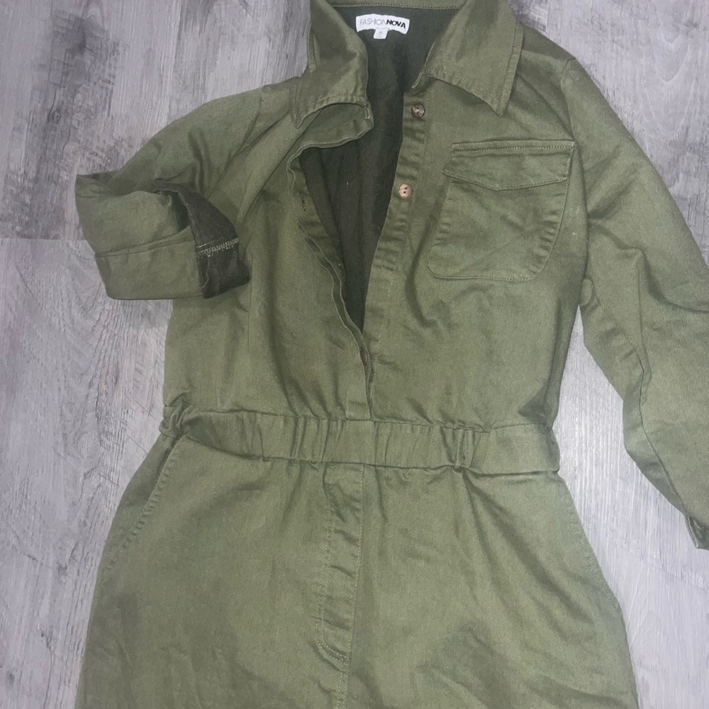 Fashion Nova Olive Green Jumpsuit